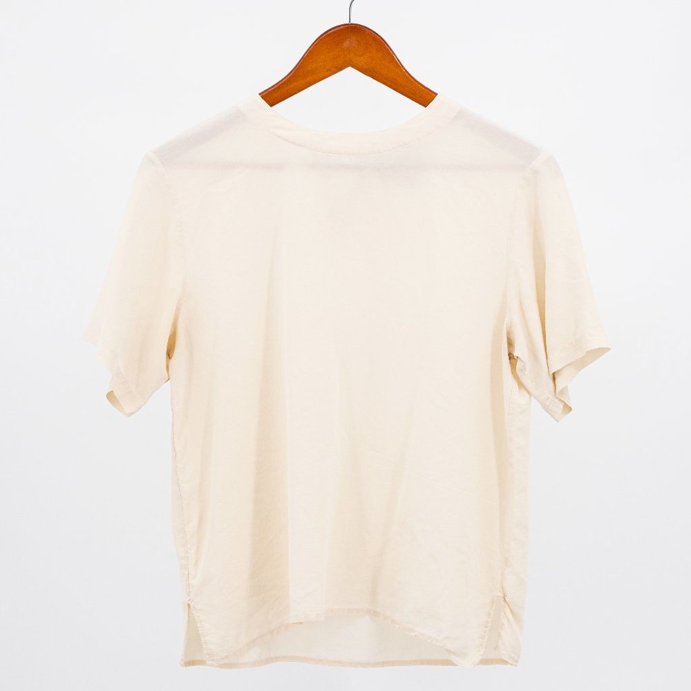 Silk, Short-Sleeved Blouse - Oscar de la Renta Expressions